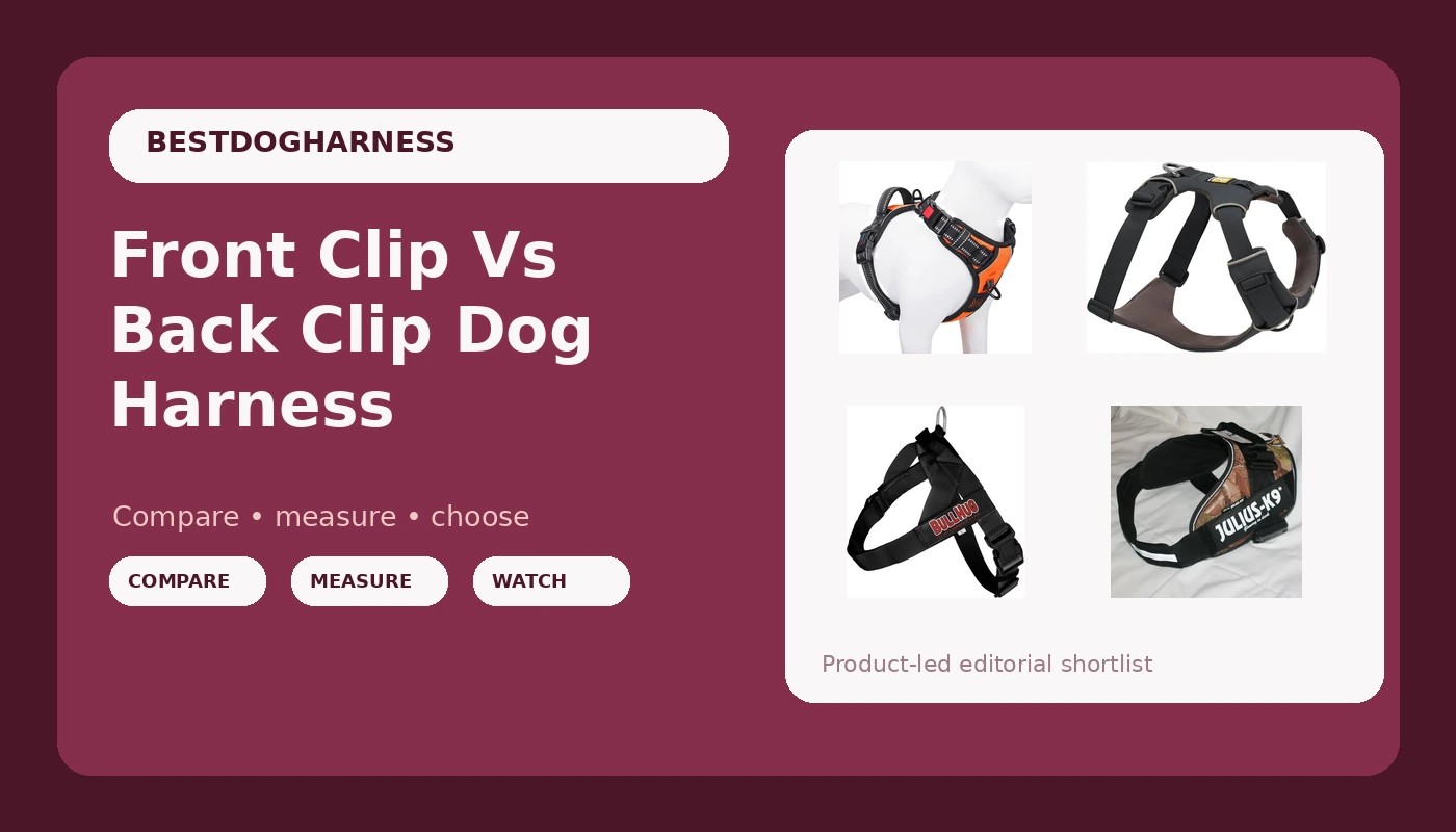 Front Clip Vs Back Clip Dog Harness - DogHarnessReviews review with measurements and honest opinion
