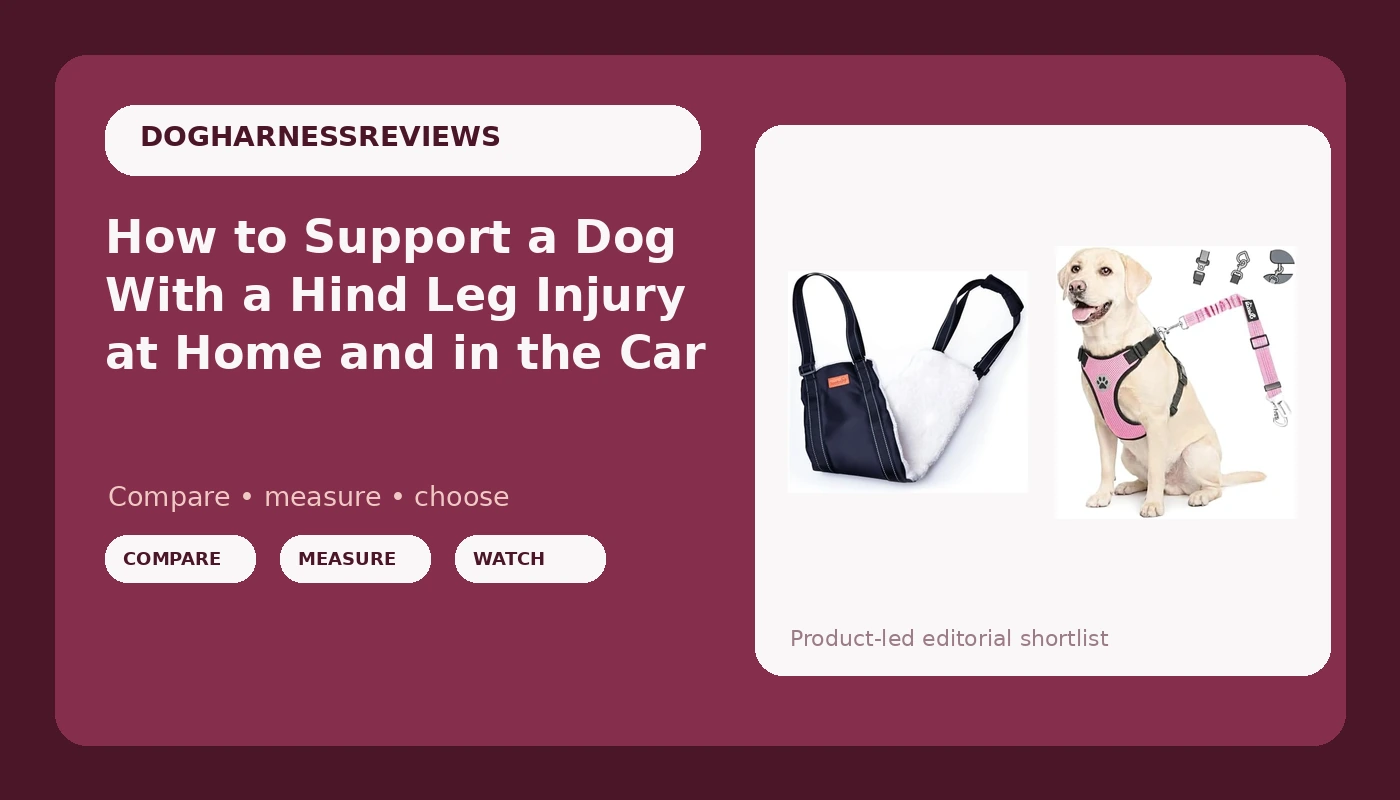 How to Support a Dog With a Hind Leg Injury at Home and in the Car