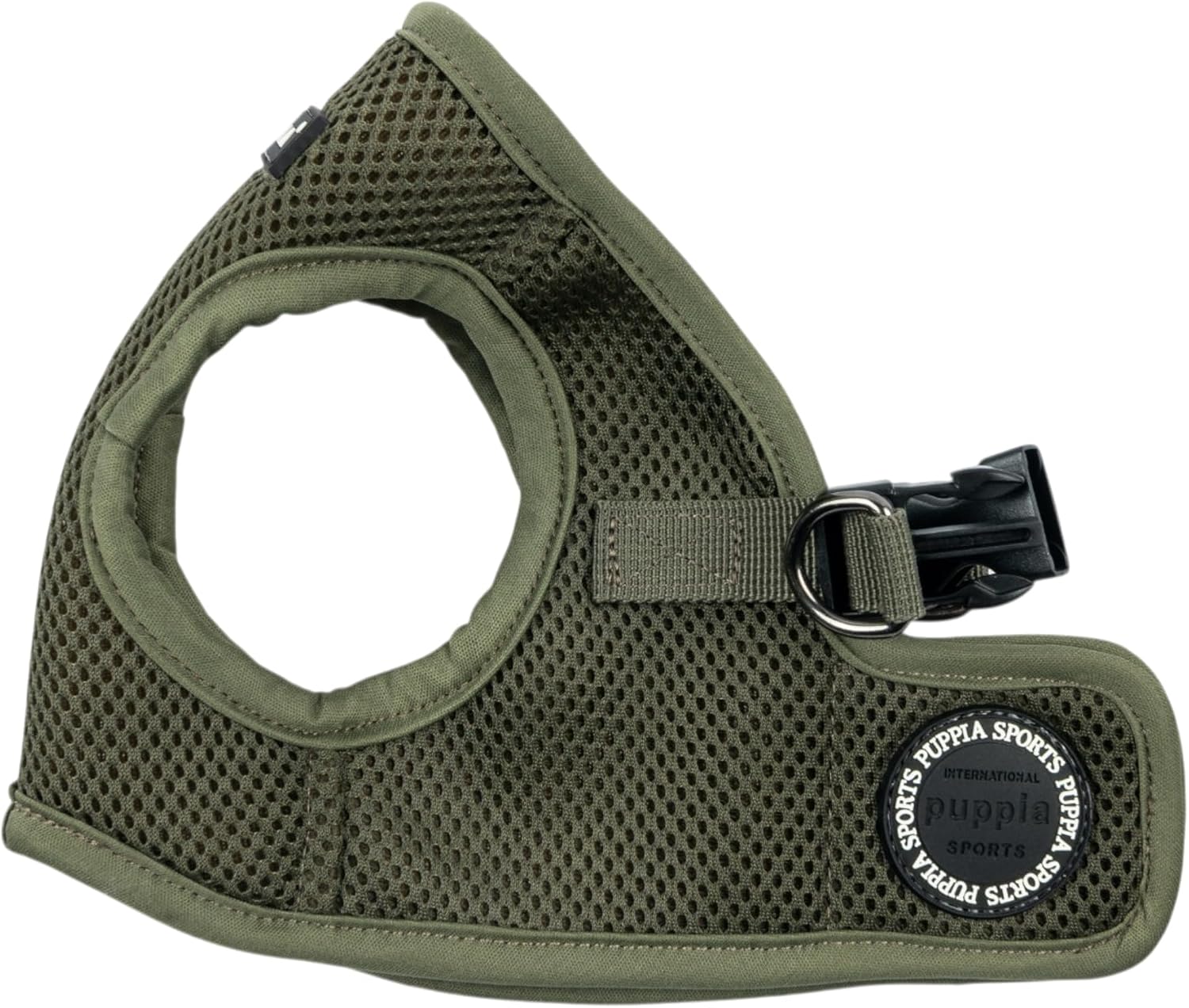 Puppia Soft Vest Dog Harness Step-in Padded Mesh No Choke No Pull Comfortable Walking Running Training for Small Dogs, Khaki, M