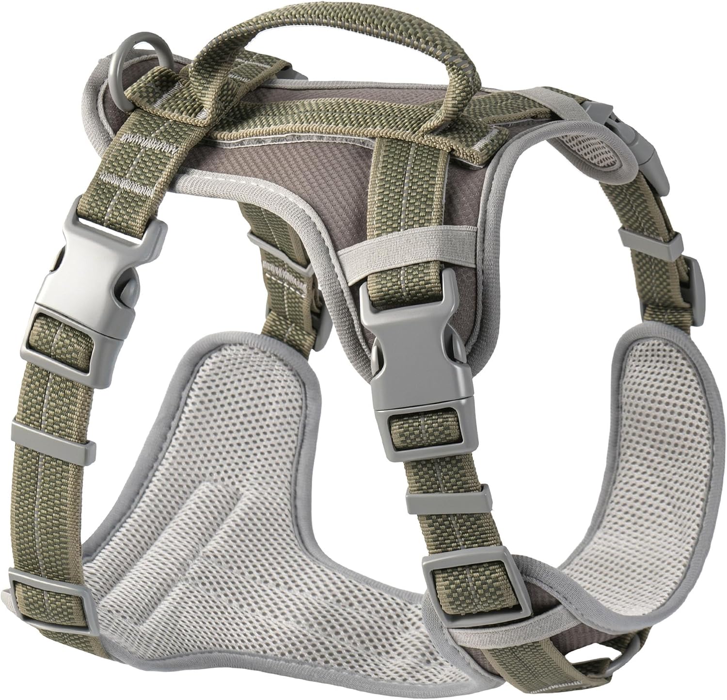 No Pull Harness, Detachable Dog Harness, 2-in-1, Comfy Green | L